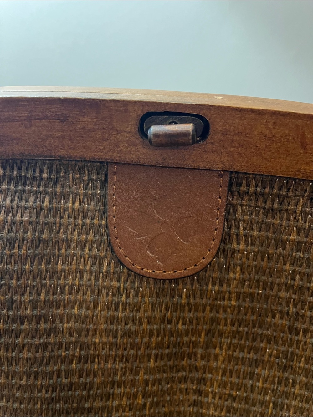 Patricia Nash Gracchi Woven Raffia Frame Satchel in Tobacco - Crossbody - Picture 5 of 9